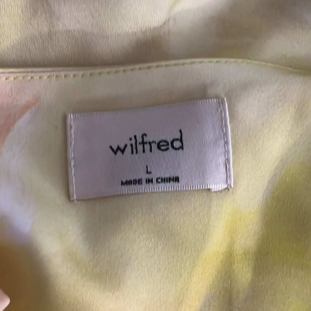 Wilfred | Aritzia Only ruched mini slip dress Marsh Honey Dew women’s size L - Picture 11 of 12